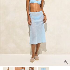 BNWT J. Crew Ramie Sheer Midi Skirt